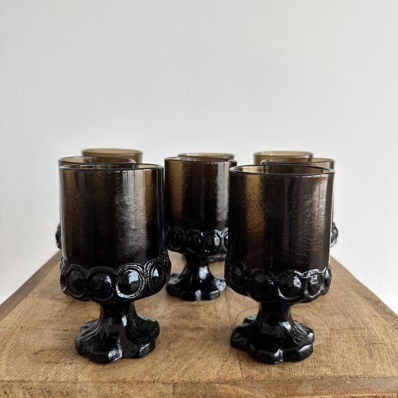 Tiffin Fransciscan Maderia Glass footed goblet - Picture 1 of 4
